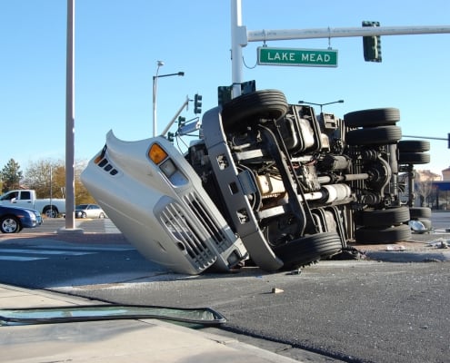 Overturned Truck