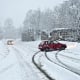 car slide out of snow road